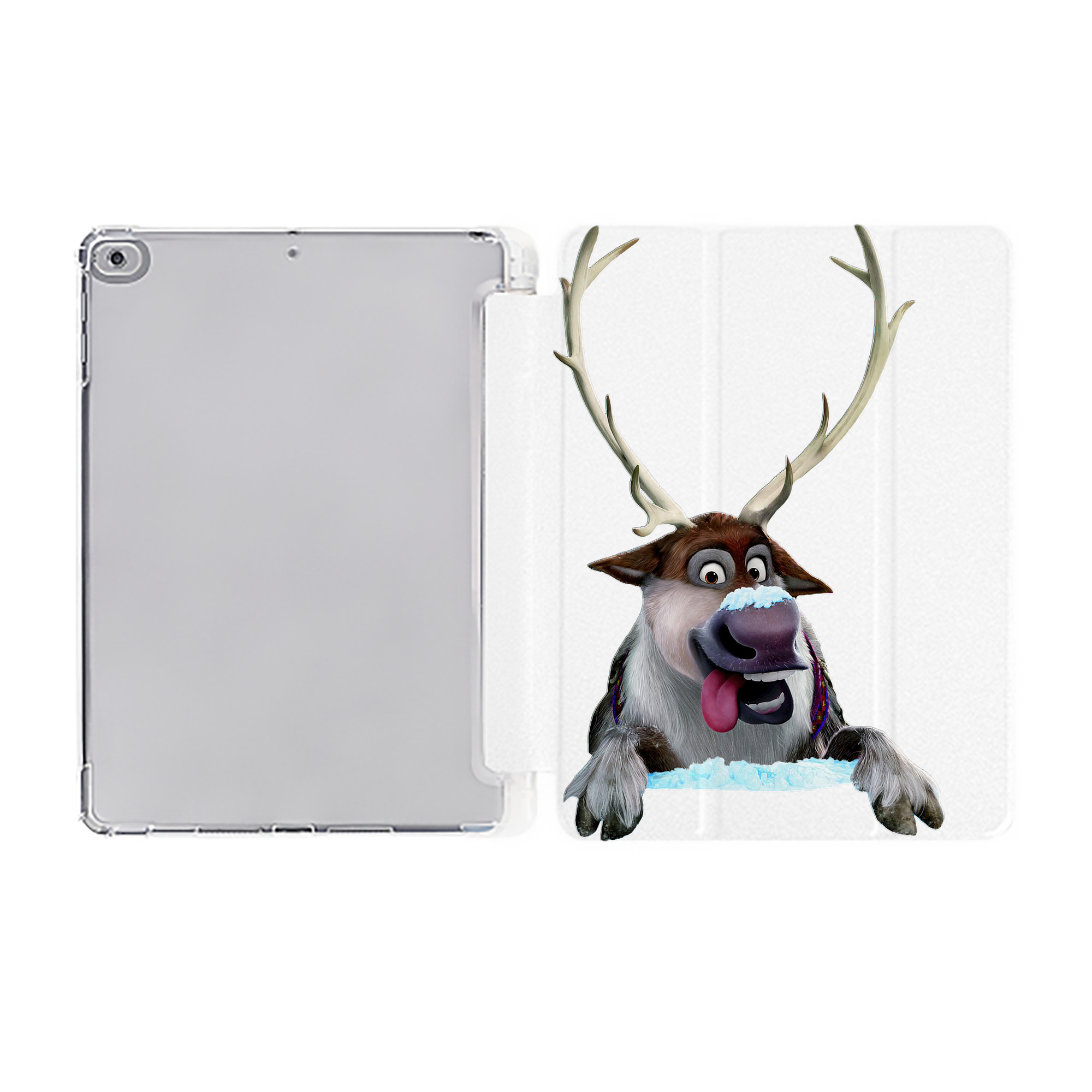 （画像用） アナと雪の女王 アンナ エルサ Frozen Anna Elsa IPad ケース ペン収納付き 三つ折りスタンド PUレザー×シリコン 対応機種9.5/10.5/10.9インチ